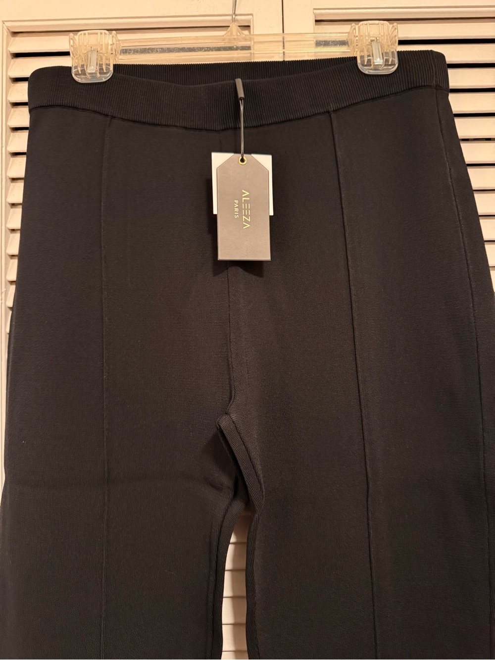 🆕 Aleeza Paris Atelier Knit Black Trousers - Women’s Large - Picture 4 of 10